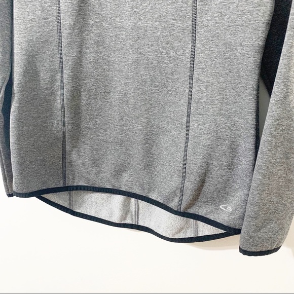 Champion Duo Dry Long Sleeve Turtleneck Pullover Sweatshirt Hi Lo Contrasting - Picture 7 of 9
